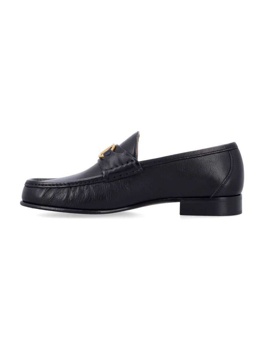 Valentino Garavani Black Leather Loafers