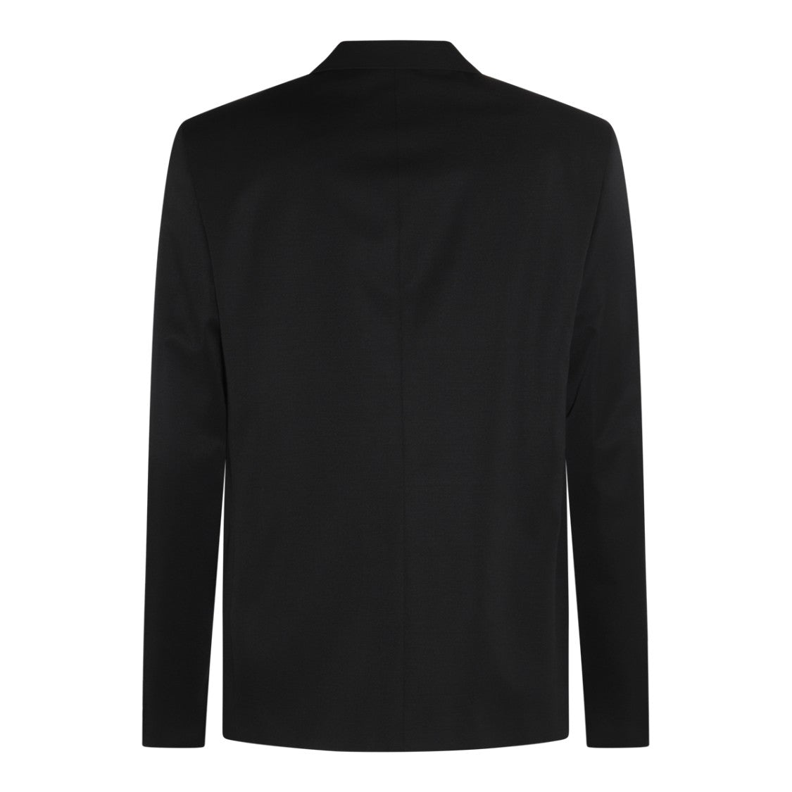 Off-White Black Wool Blazer With Embroidered Logo And Notched Lapels