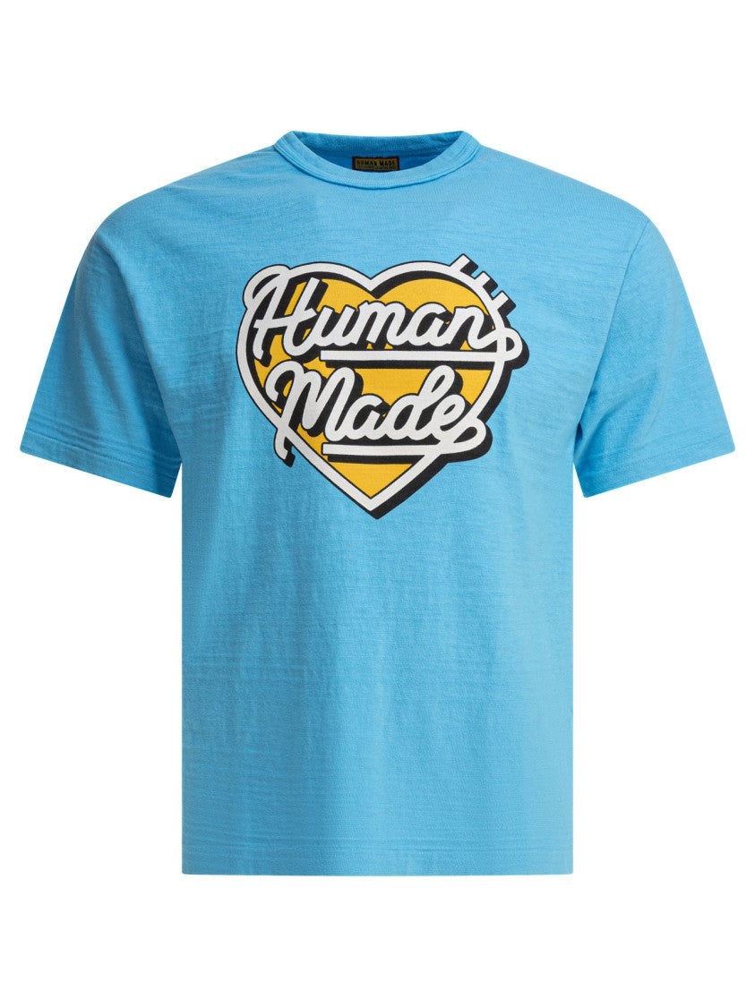 Human Made Light Blue Cotton T-Shirt