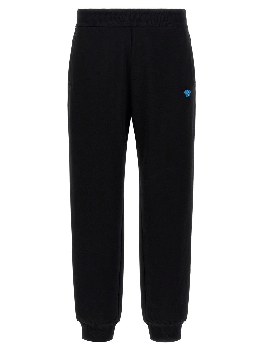 Versace Cotton Sweatshirt Joggers With Front Logo Patch