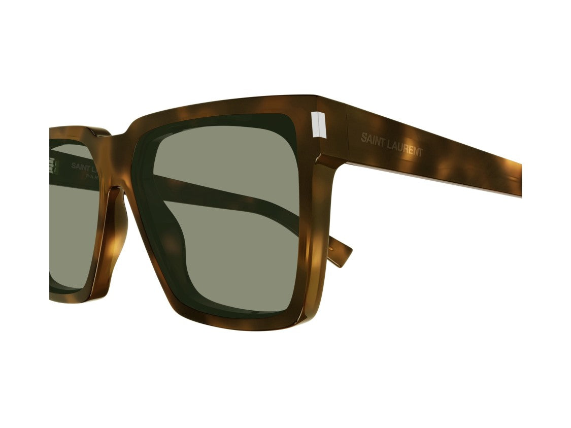 Saint Laurent Sl 610 Bold Tortoiseshell Oversized Square Sunglasses