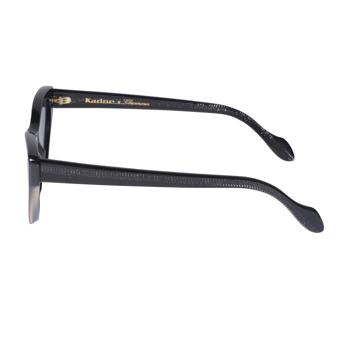 Kador Coachella Glamour Bold Cat-Eye Sunglasses With Glossy Black Finish
