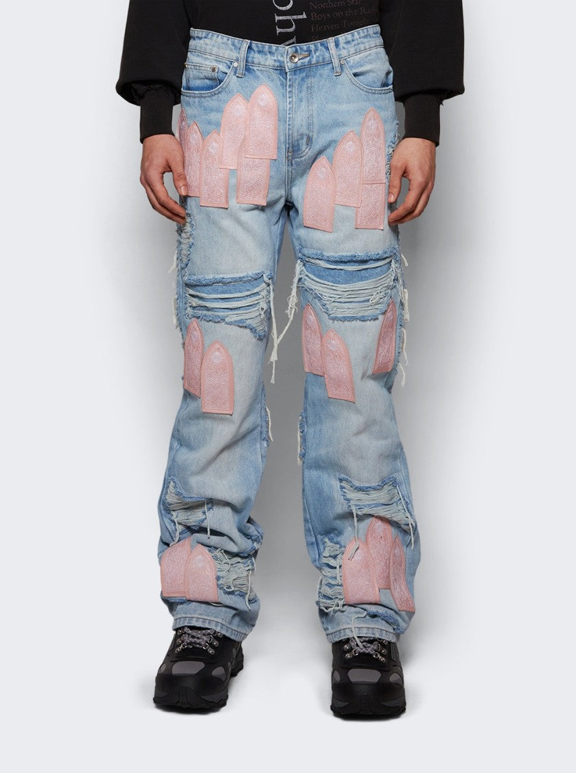 Who Decides War Easter Pink Denim Jeans - Sky And Rose