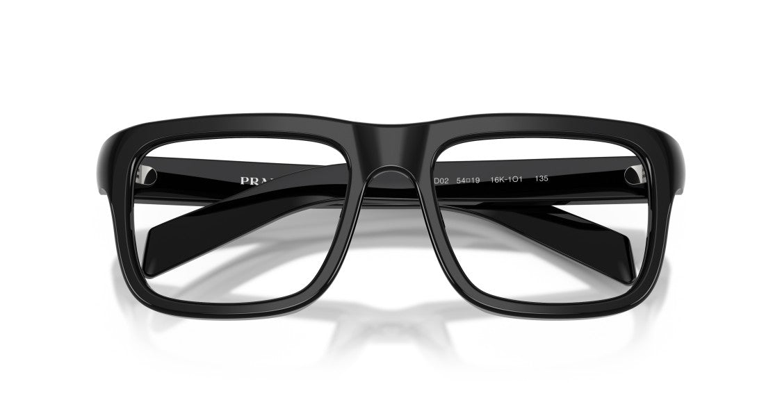 Prada 0Pr D02v Oversized Square Frame Black Acetate Sunglasses