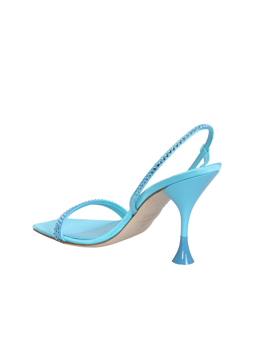 3Juin Blue Leather Sandals