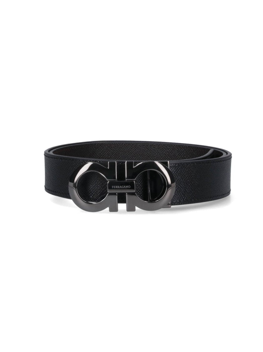Ferragamo Reversible "Gancini" Belt – Brown/Black