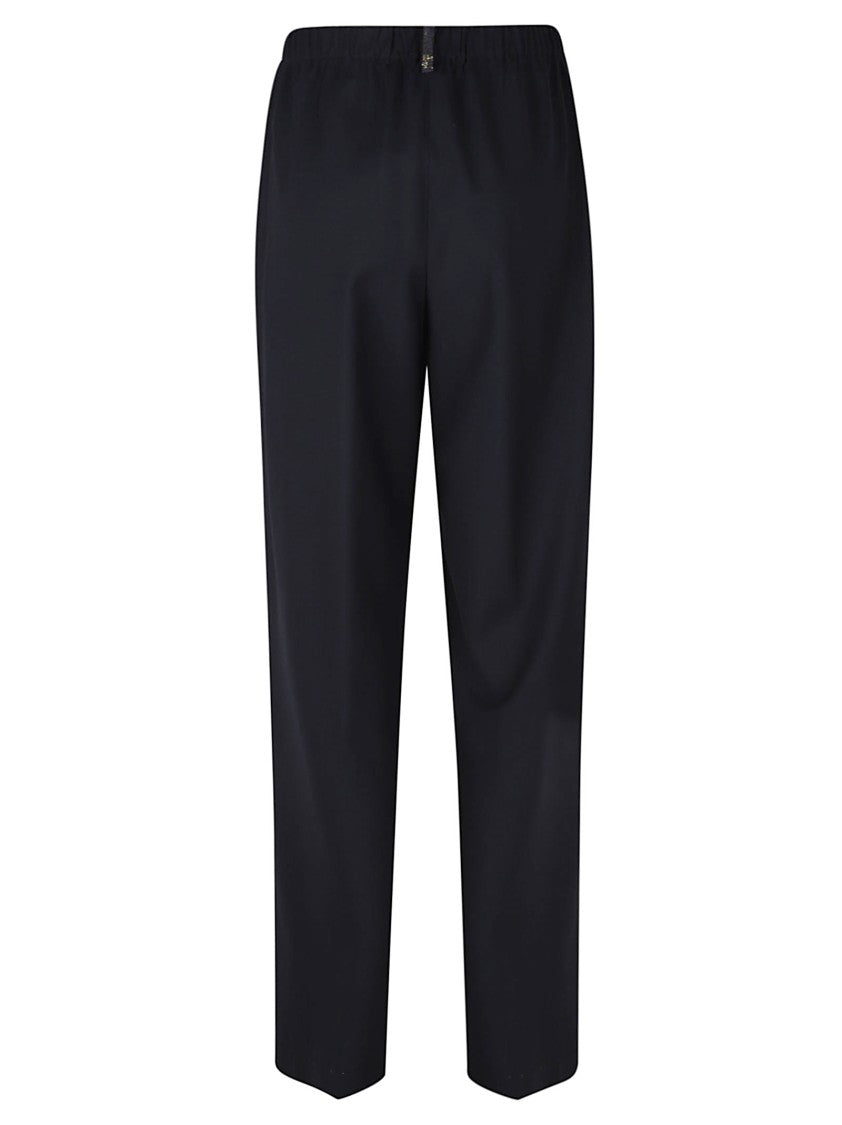Fabiana Filippi Wool-Blend Elasticated Straight-Leg Pants