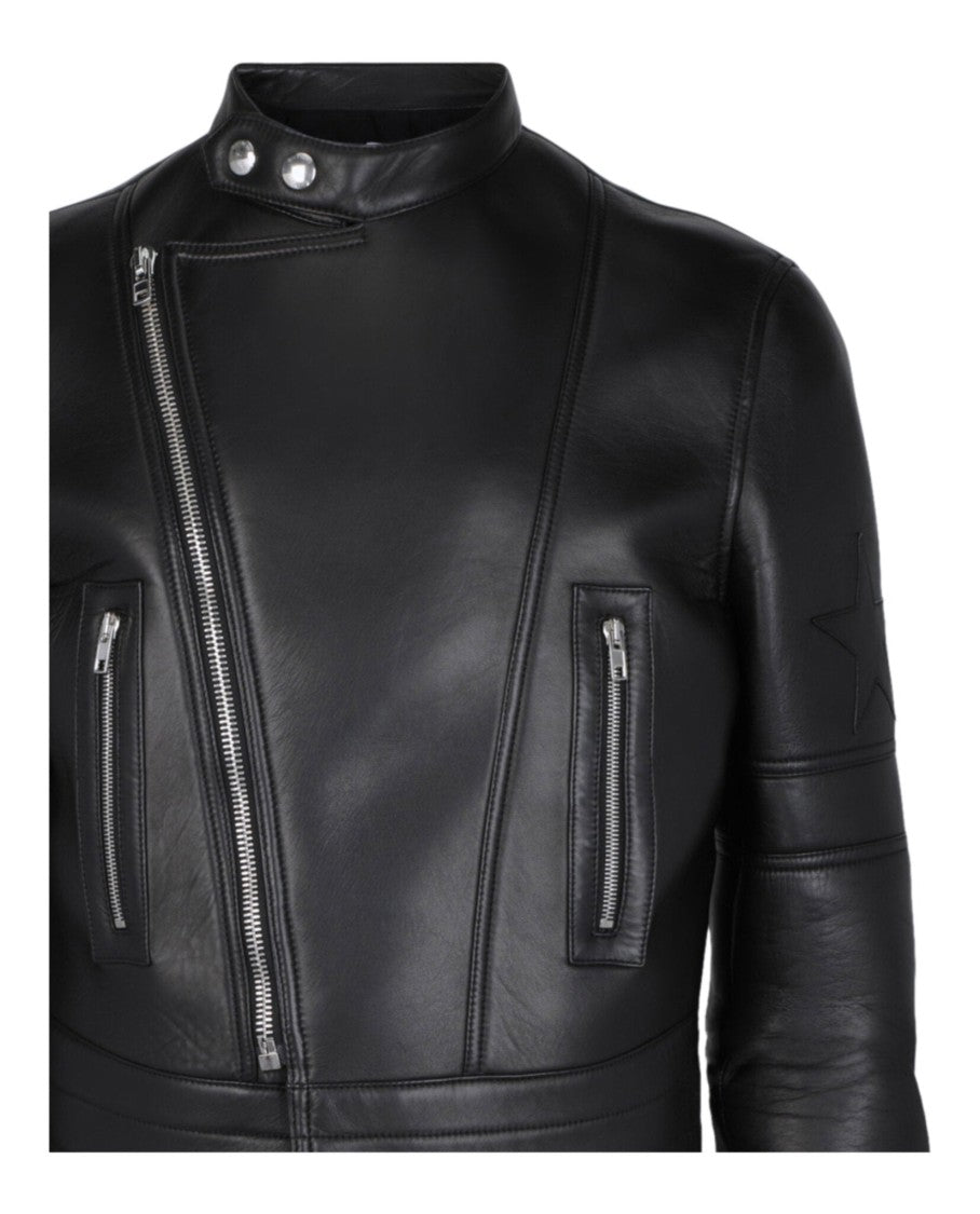 Givenchy Star Patch Leather Moto Jacket