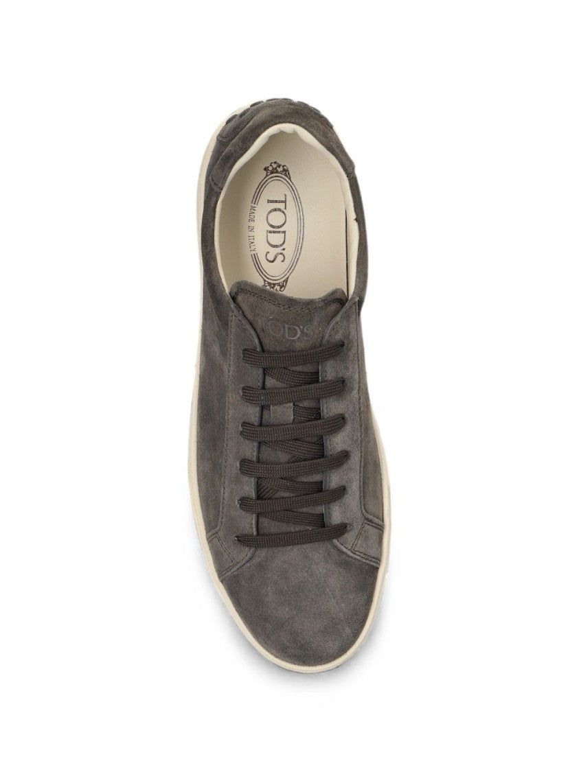 Tod's Brown Low-Profile Calfskin Suede Sneakers
