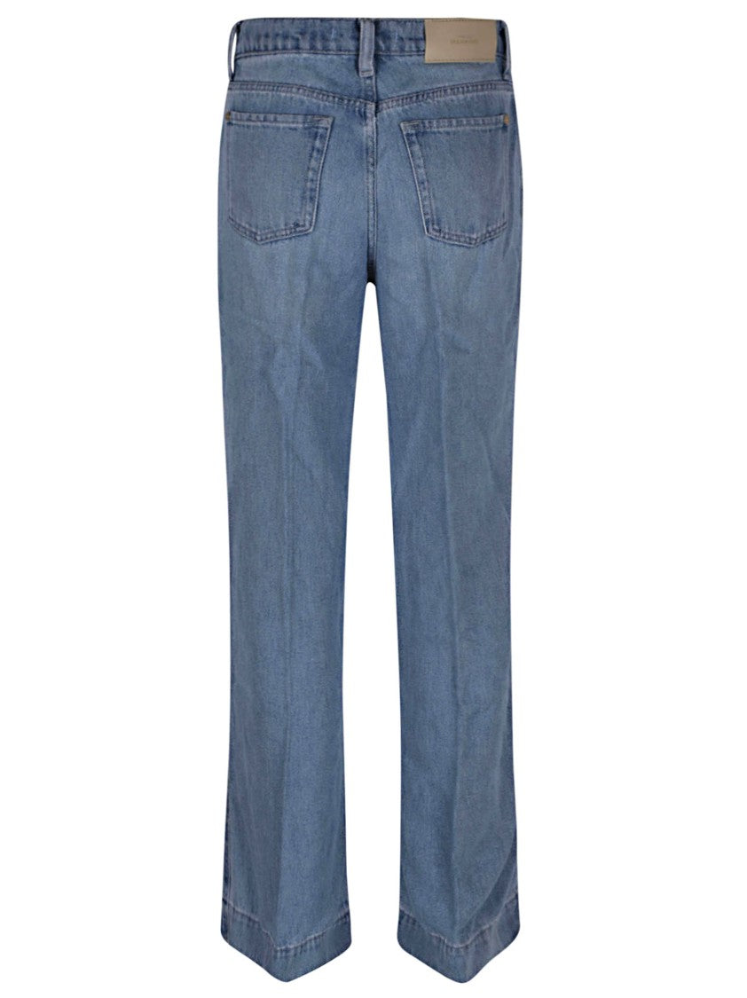 7 For All Mankind High-Waisted Tencel-Cotton Flared Jeans
