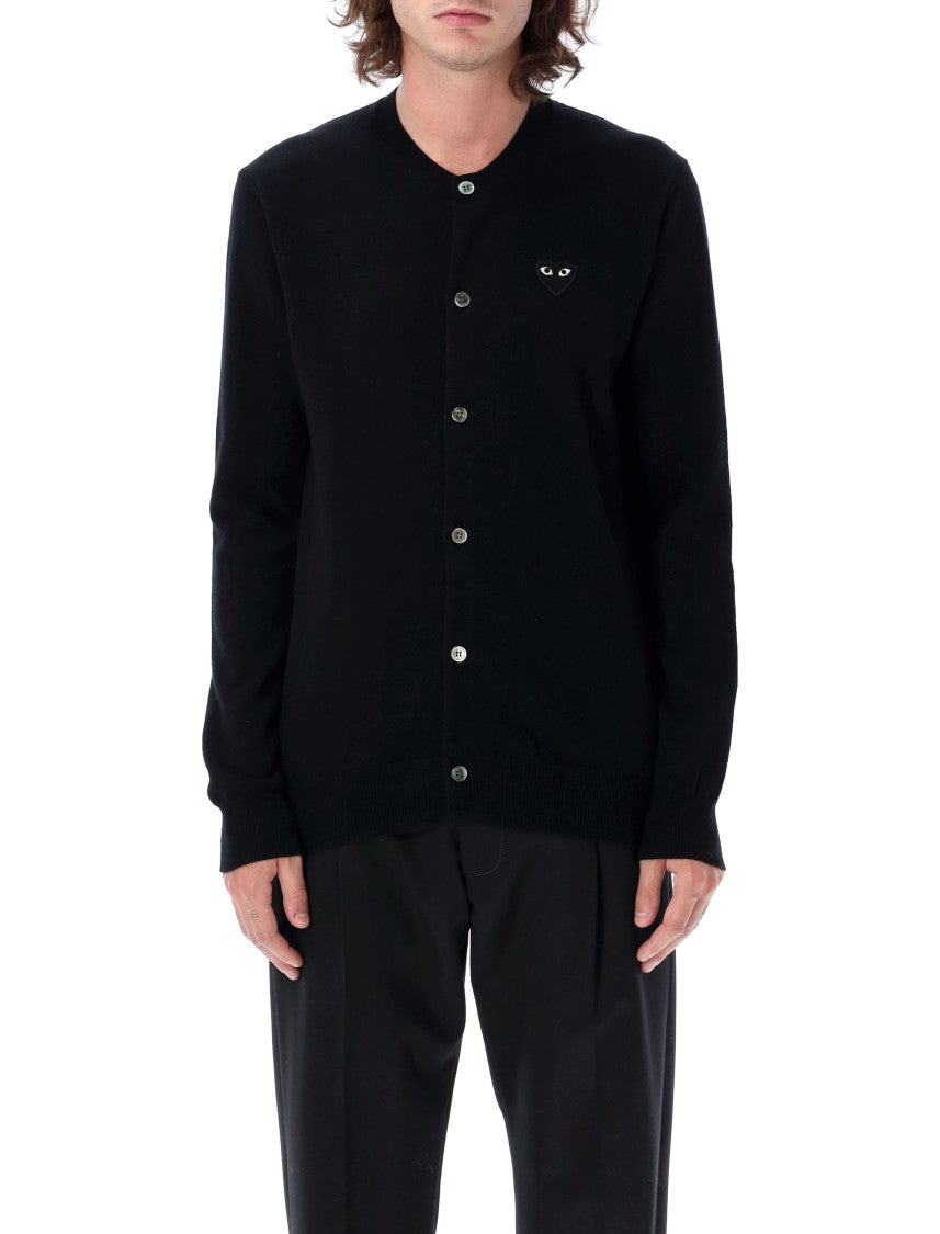 Comme Des Garçons Cardigan Black Heart Patch