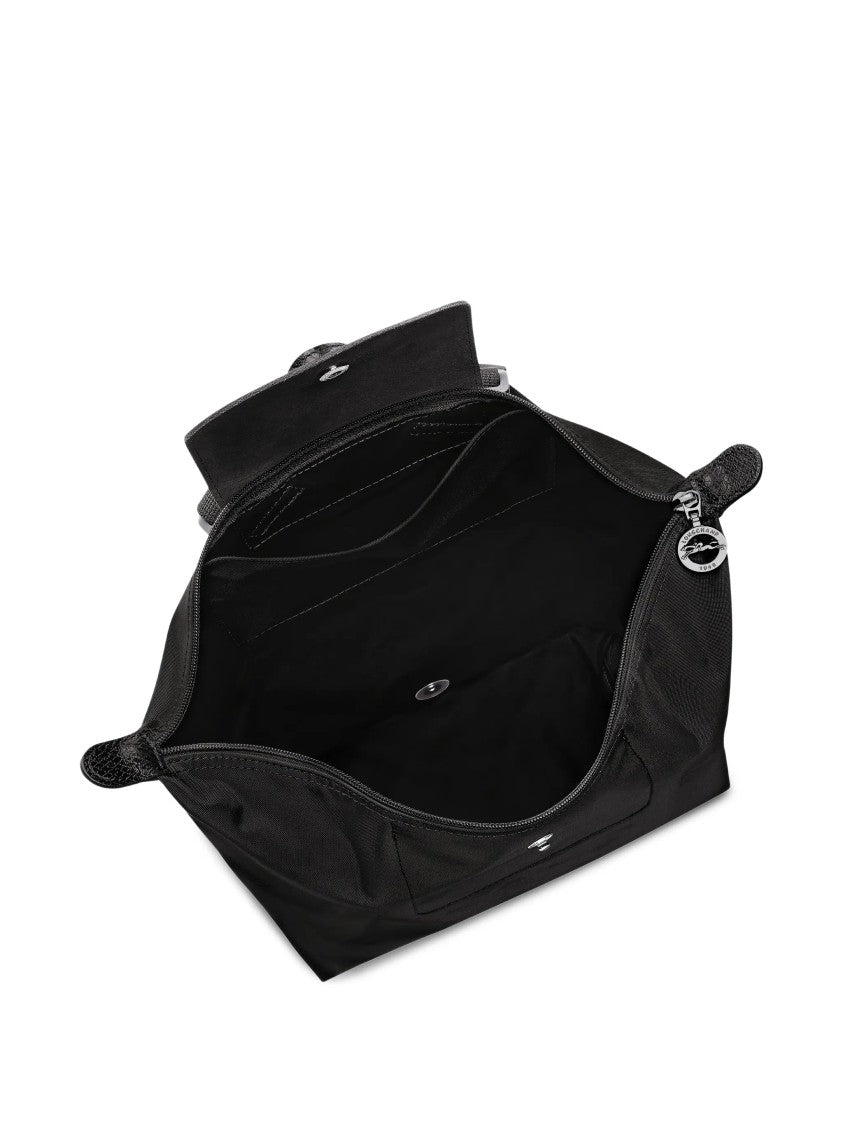 Longchamp Minimalist Square Backpack With Top Flap Closure