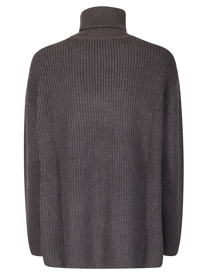 P.A.R.O.S.H. Medium Knit Wool Sweater With Floral Embellishments