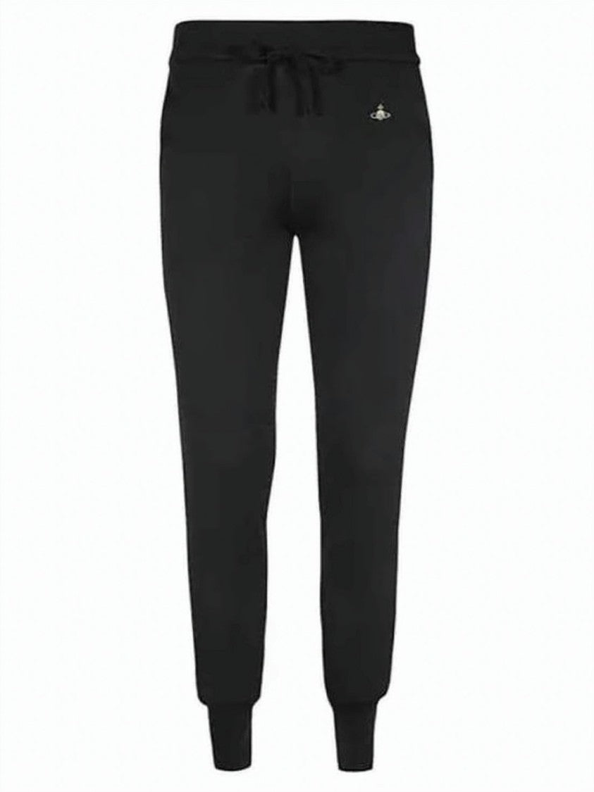 Vivienne Westwood Fitted Black Jogger Pants With Cashmere Blend