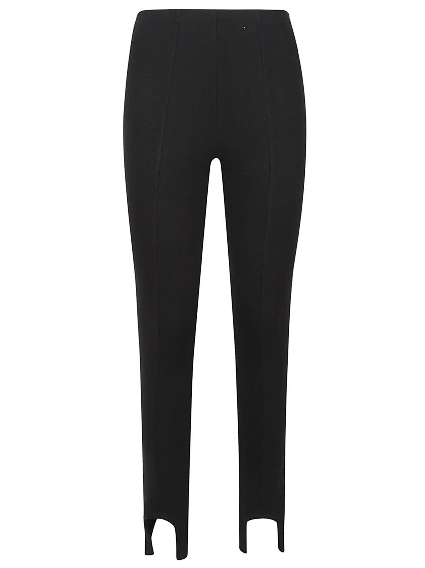 La Piscine Ribbed High-Waisted Leggings With Stirrup Detail