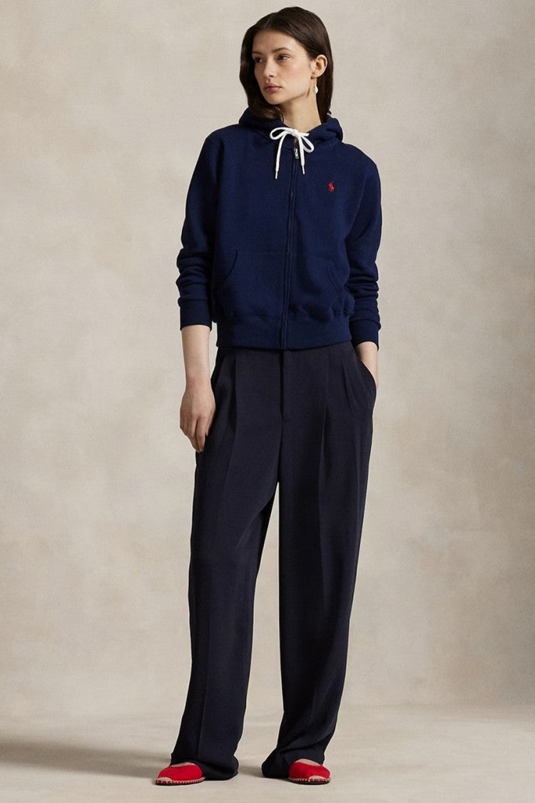 Polo Ralph Lauren Navy Full-Zip Cotton Hoodie