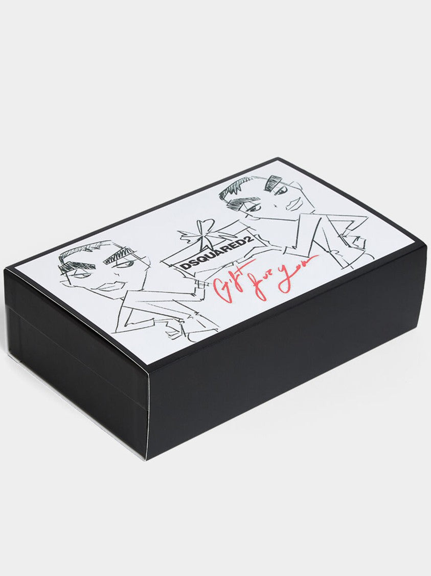 Dsquared2 Gift Box Black Leather Card Holder