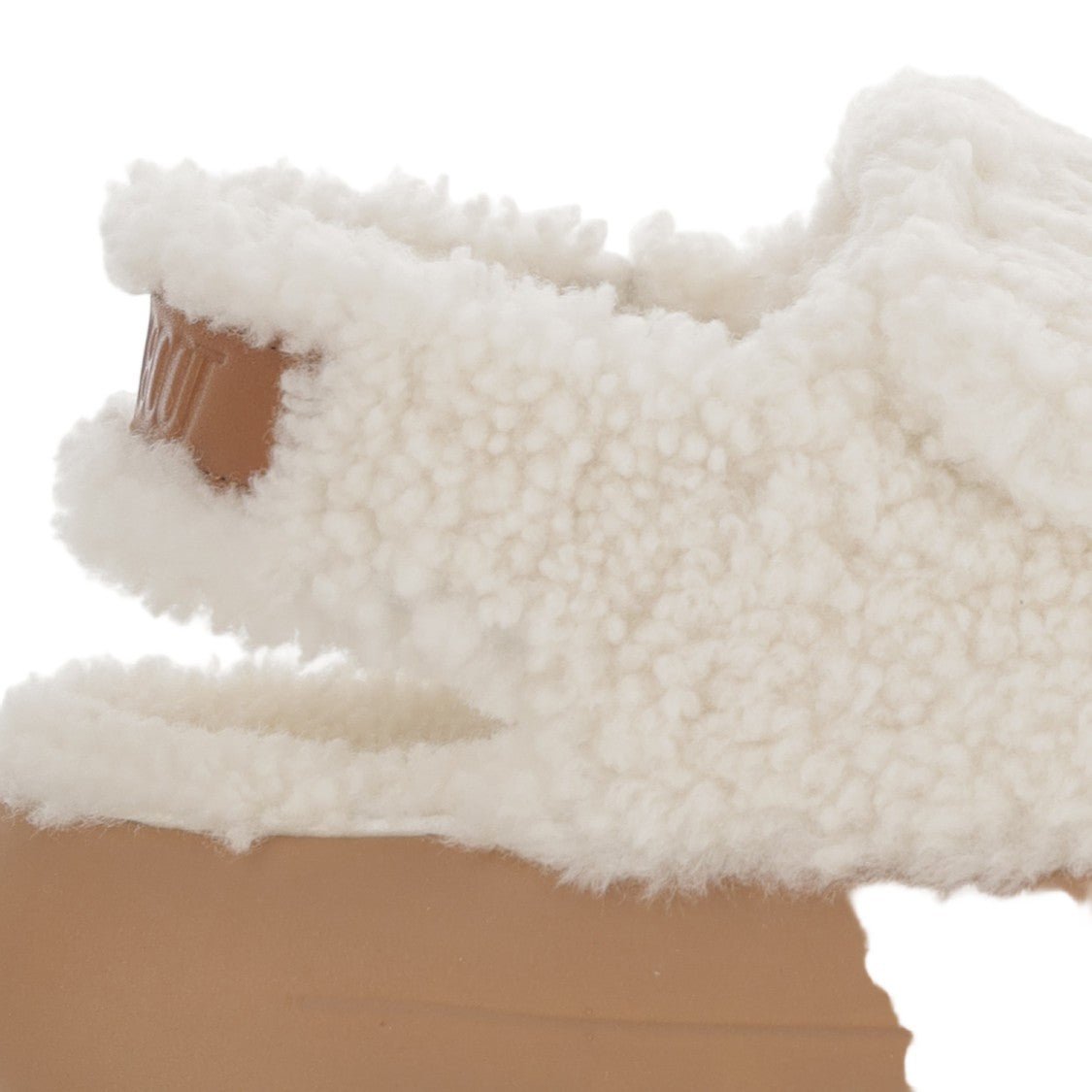 Moon Boot Shearling Sandals With Dual Adjustable Straps