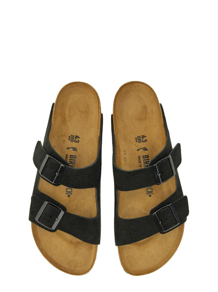Birkenstock Two-Strap Leather Sandals With Contoured Footbed