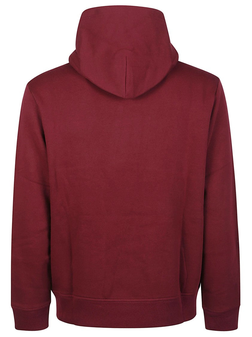 Polo Ralph Lauren Burgundy Hooded Cotton-Blend Sweatshirt