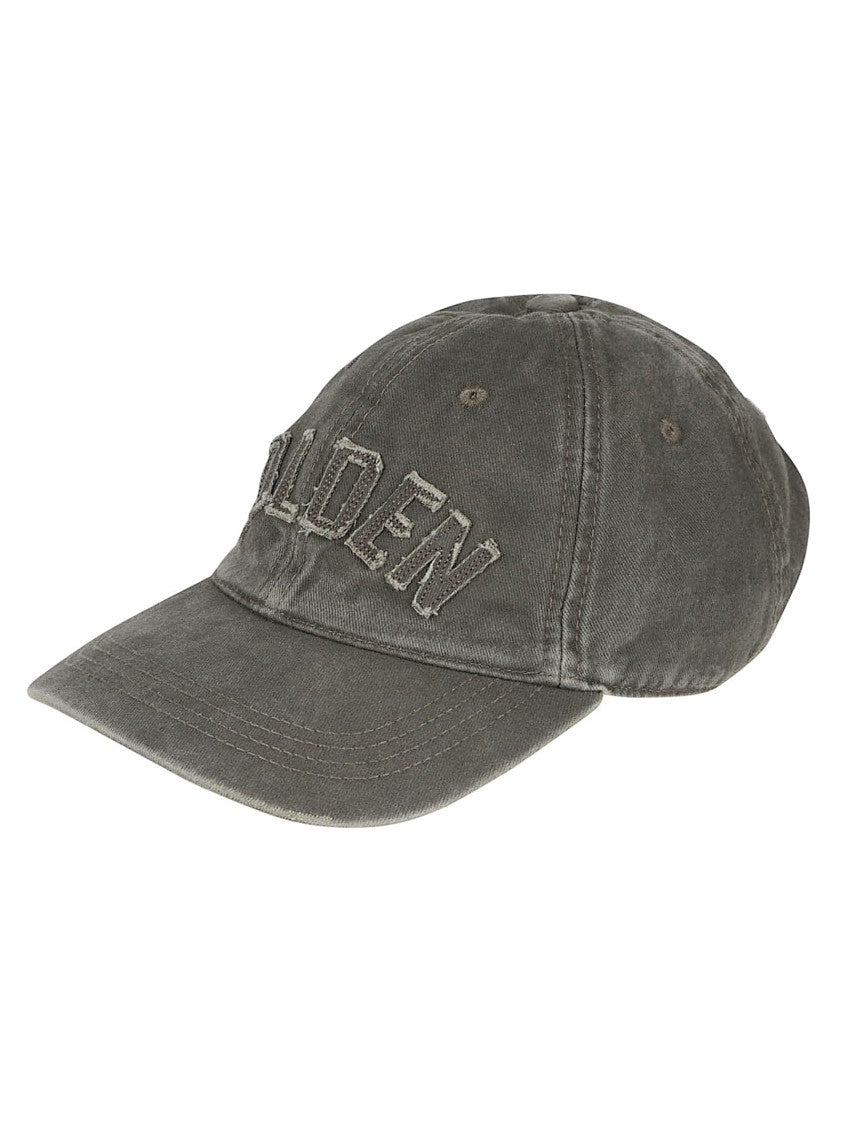 Golden Goose Grey Cotton Journey Baseball Hat