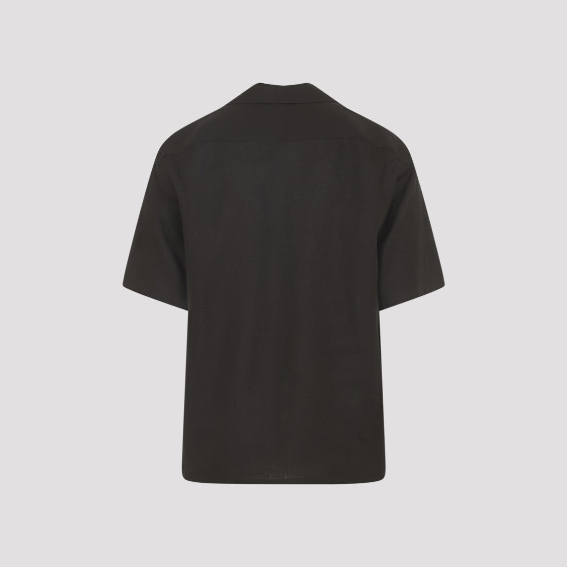 Zegna Short-Sleeved Linen Shirt With Classic Collar