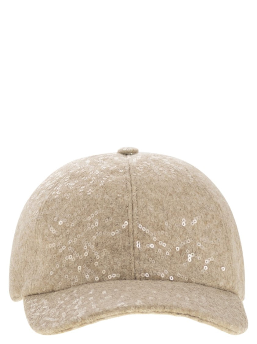 Peserico Sequinned Baseball Cap