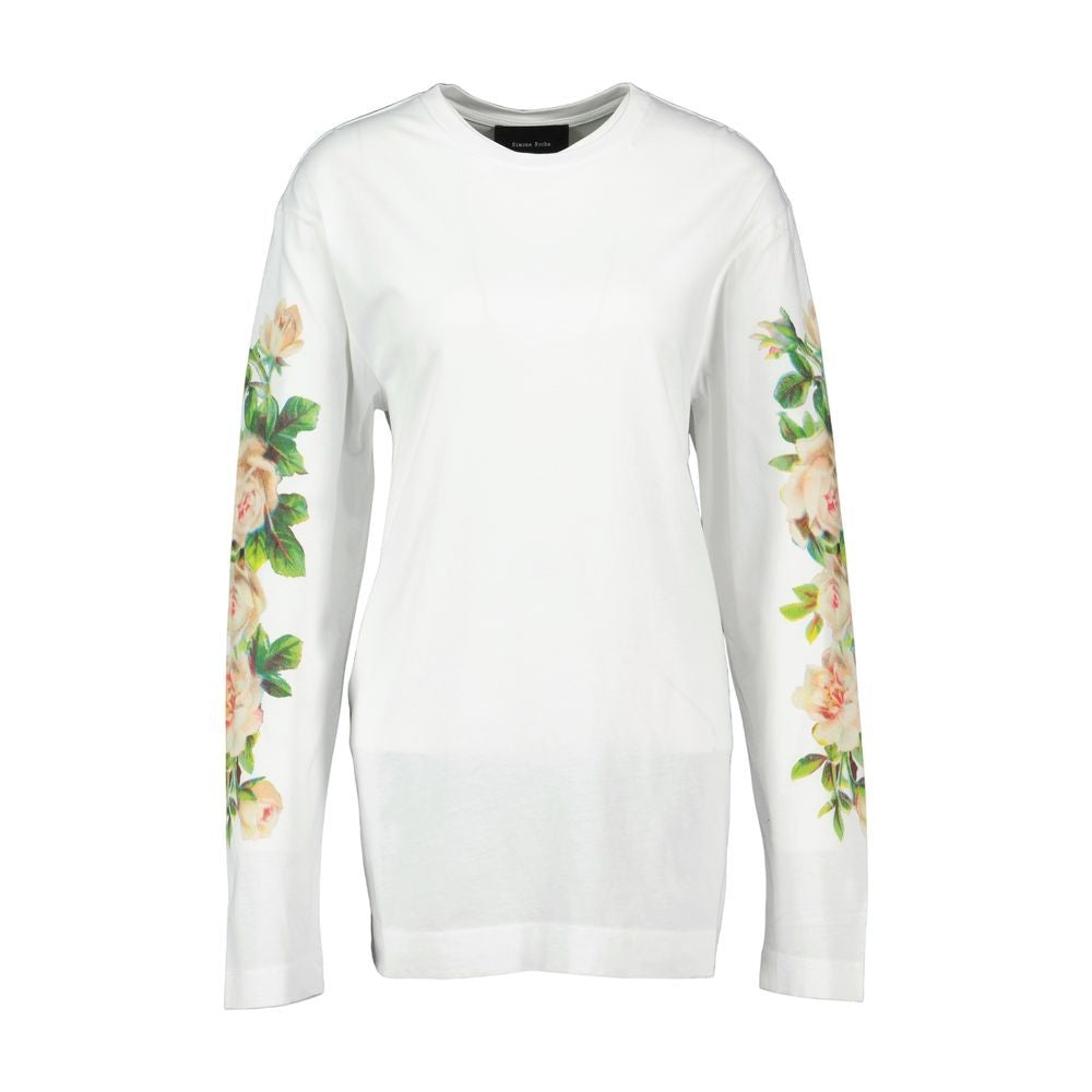 Simone Rocha Rose Banquet T Shirt - Cotton - White