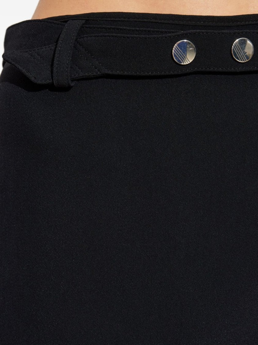 The Attico Wrap-Style Mini Skirt With Sheer Mesh Detailing