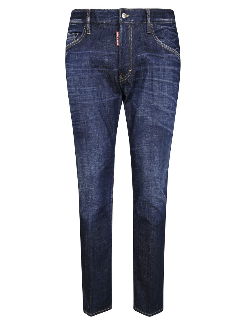 Dsquared2 Slim-Fit Five-Pocket Jeans With Contrast Stitching