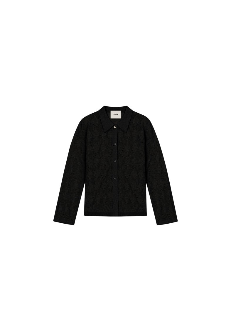 Aeron Tamara - Diamond Knit Cardigan Shirt