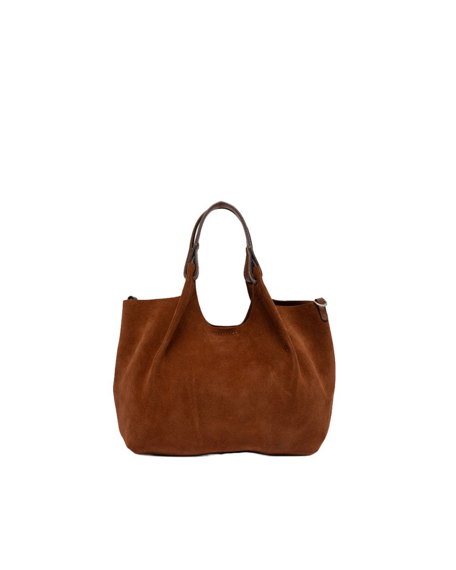 Gianni Chiarini Cognac Dua Suede Leather Tote Bag