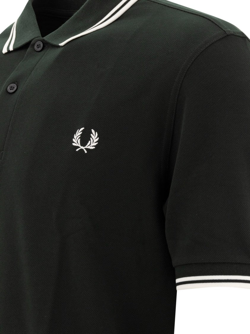 Comme Des Garçons Avant-Garde Black Polo Shirt With Embroidered Logos