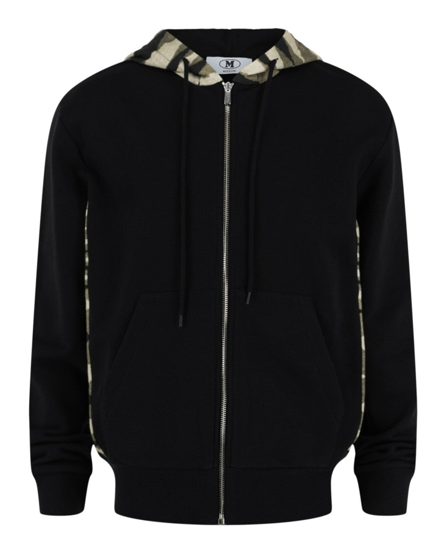 M Missoni Zig-Zag Print Zip-Up Hoodie With Silver-Tone Hardware