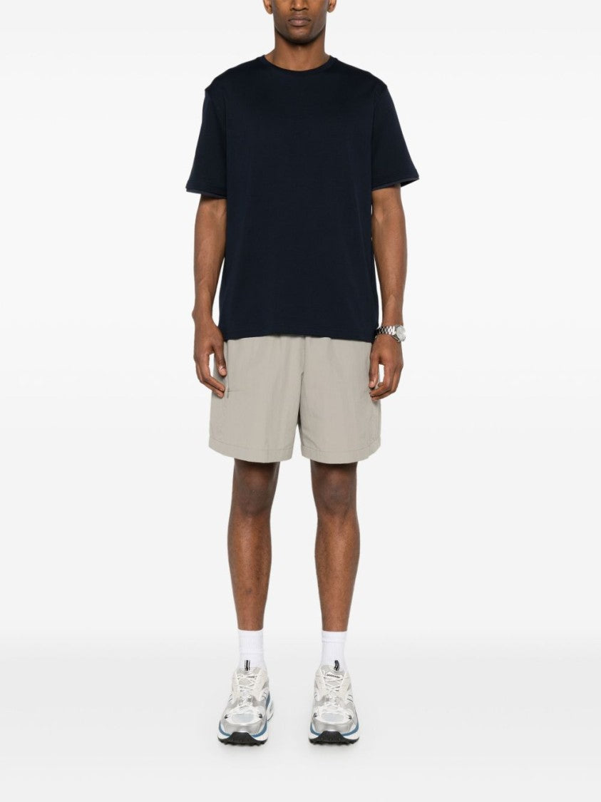 Herno Lightweight Midnight Blue Cotton Crew Neck T-Shirt