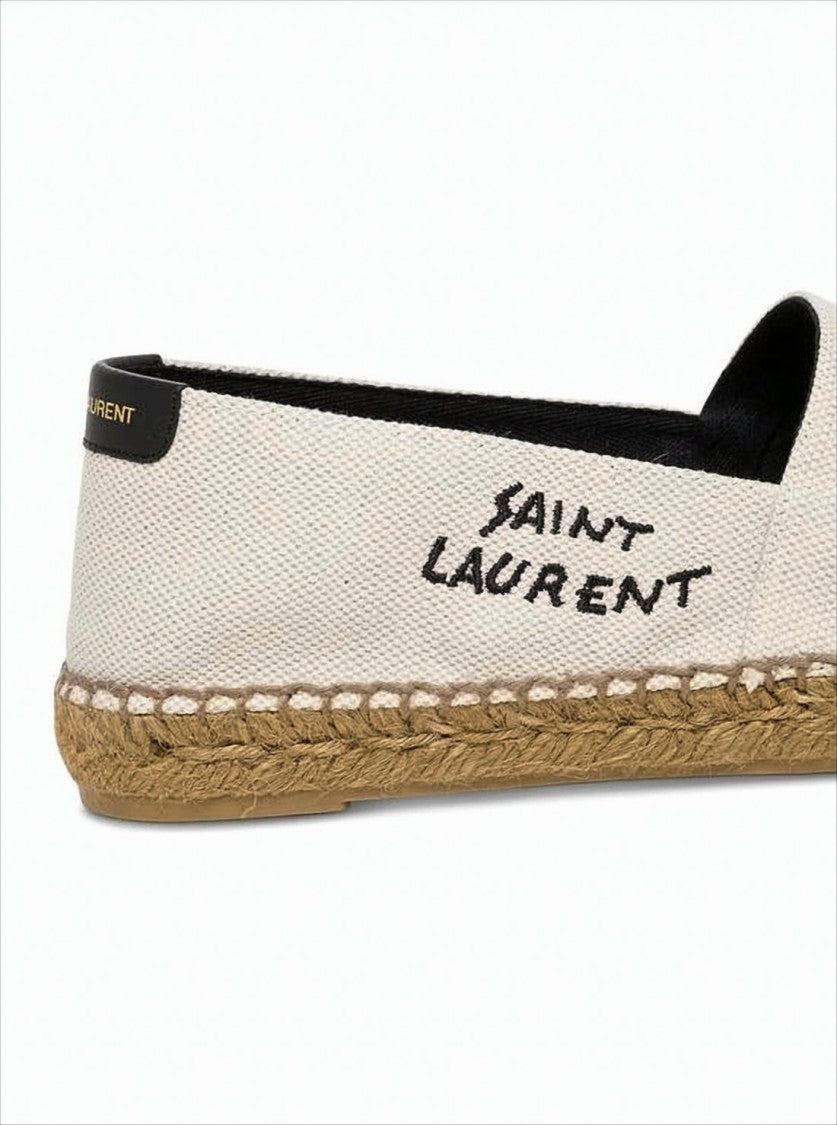 Saint Laurent Natural Woven Jute Sole Espadrille Sneakers