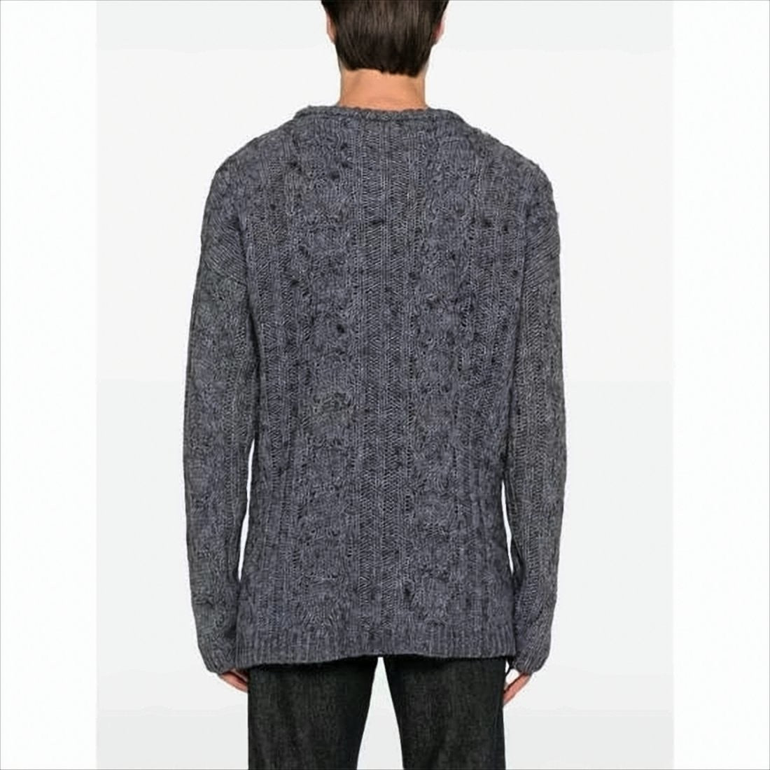 Our Legacy Textured Cable Knit Sweater With Relaxed Fit