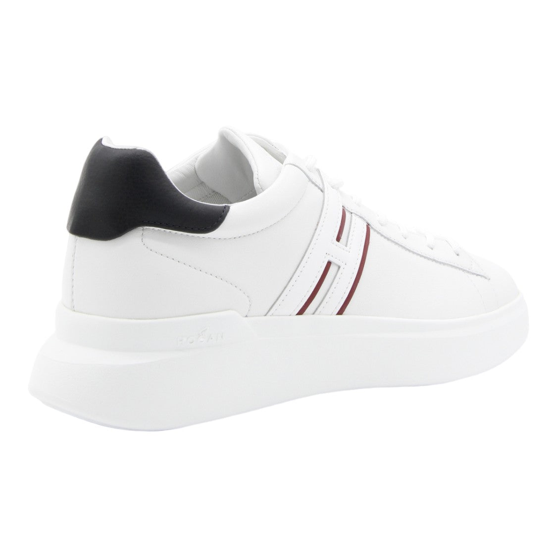 Hogan Chunky Sole Sneakers With Contrasting Burgundy Stripes
