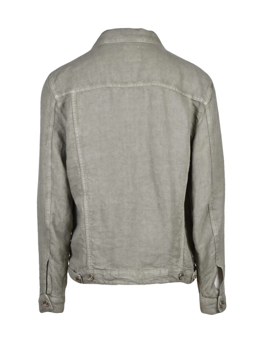 Eleventy Sage Green Soft Linen Jacket