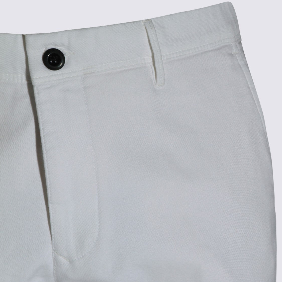 Incotex Tailored White Trousers With Classic Waistband And Refined Finish