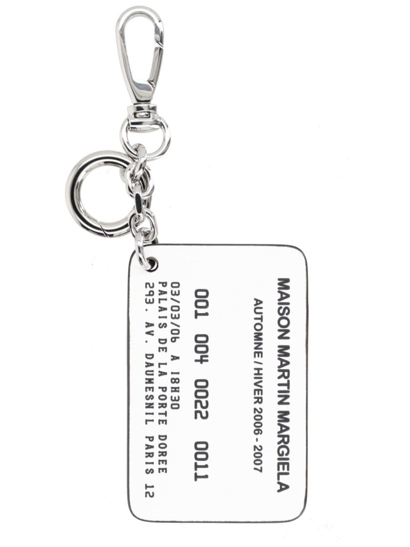 Maison Margiela Black Glossy Clasp Keyring Leather Wallet