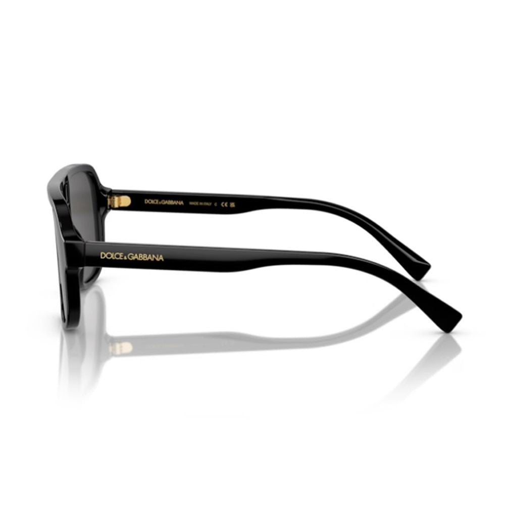 Dolce & Gabbana Kids Dx4003 Drop-Shaped Black Sunglasses With Squared Design