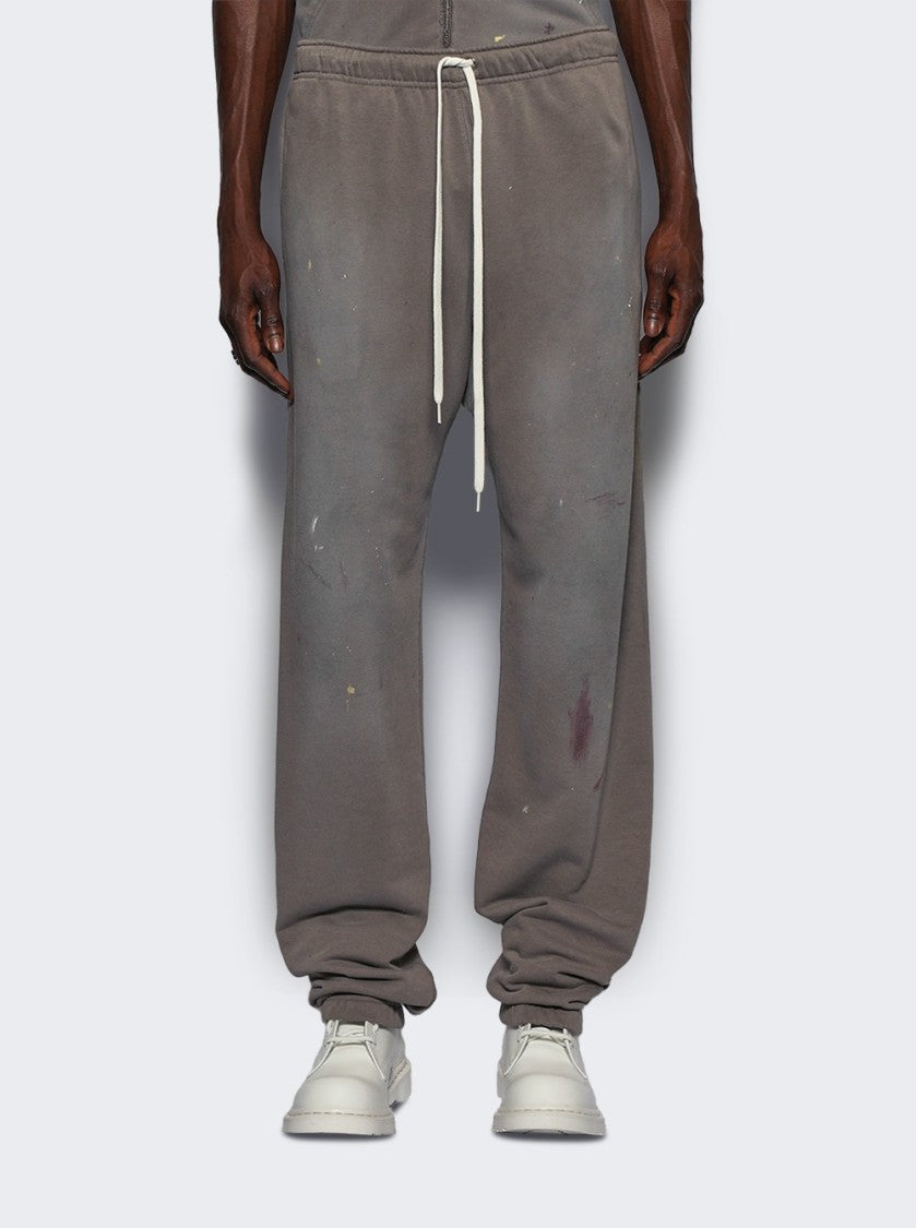 Mm6 By Maison Margiela Relaxed Fit Taupe Pants With Drawstring And Splatter Design