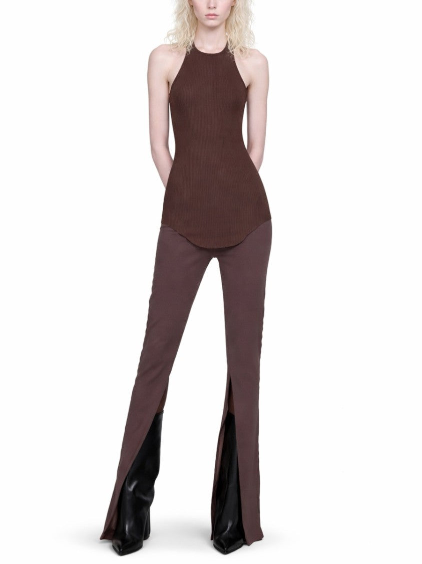 Rick Owens Sleeveless Fitted High Neckline Tank Top