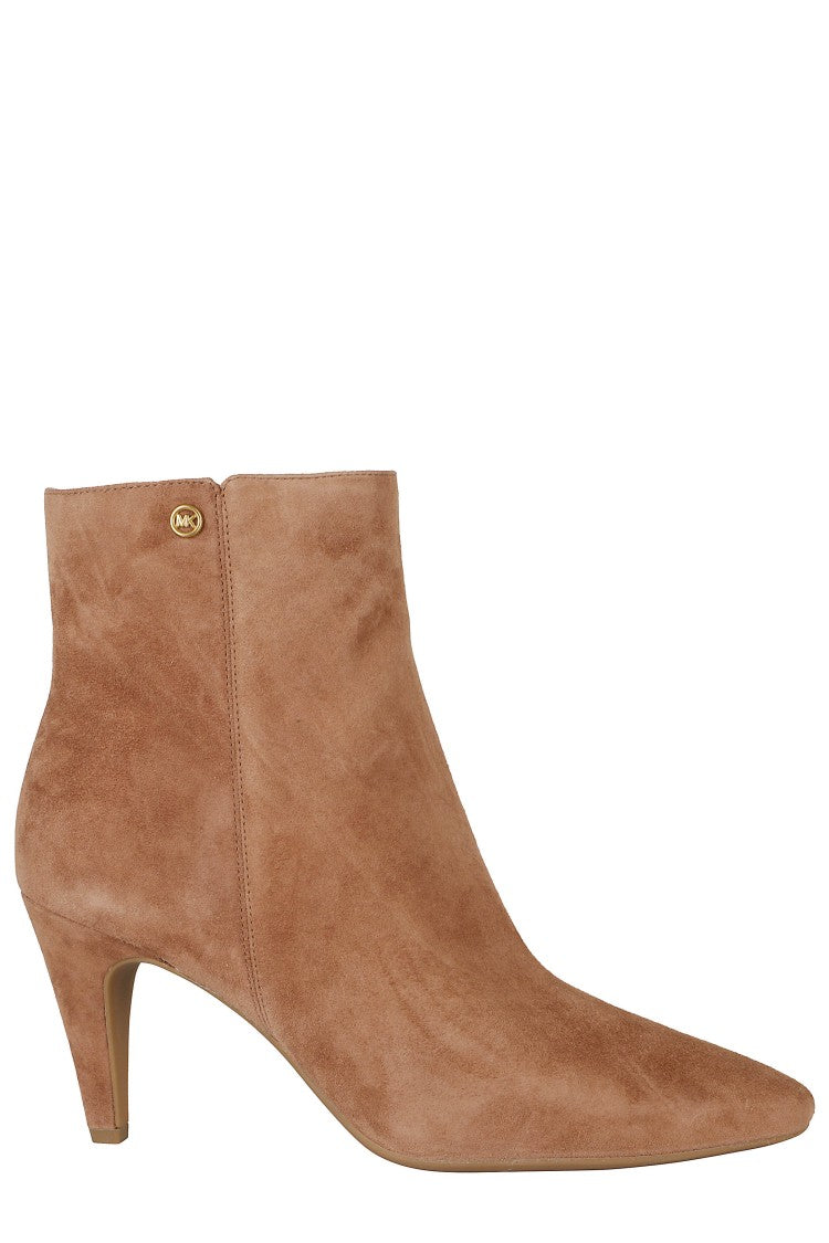Michael Michael Kors Daniela Luggage Pointed Toe Suede Ankle Boots