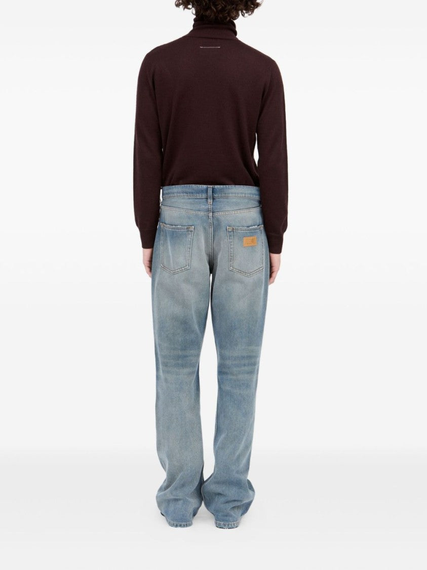 Mm6 By Maison Margiela Relaxed Fit Faded Denim Jeans