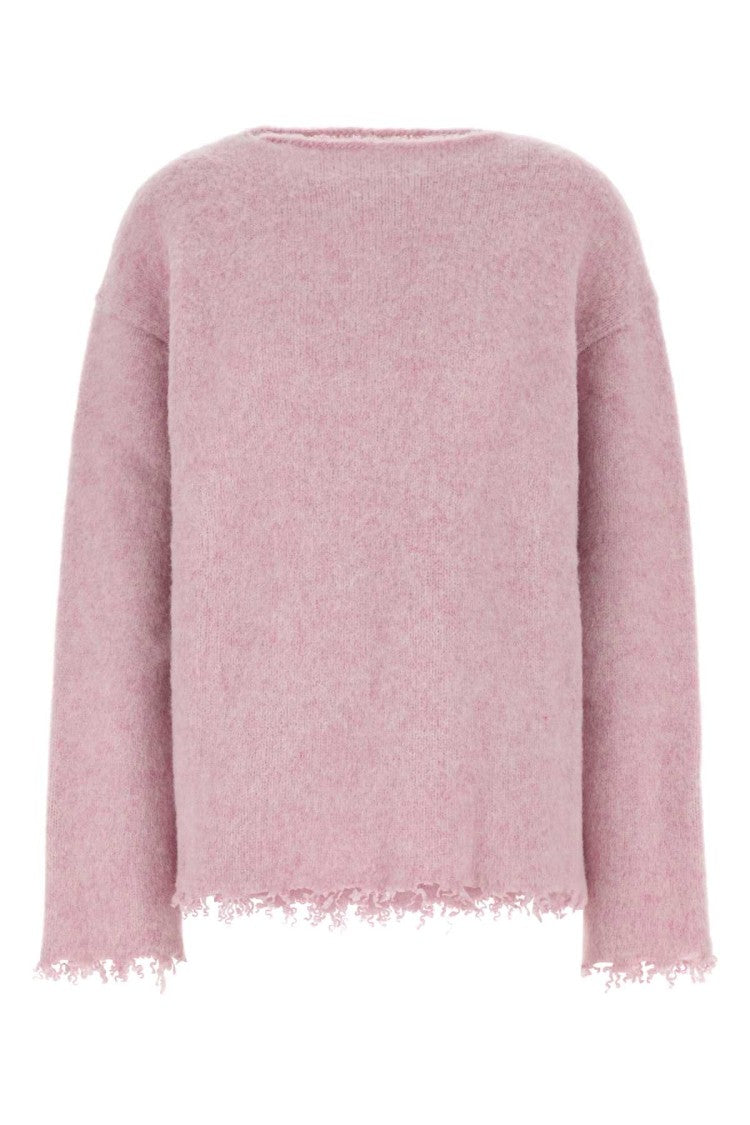 Jil Sander Melange Pink Wool Oversize Sweater