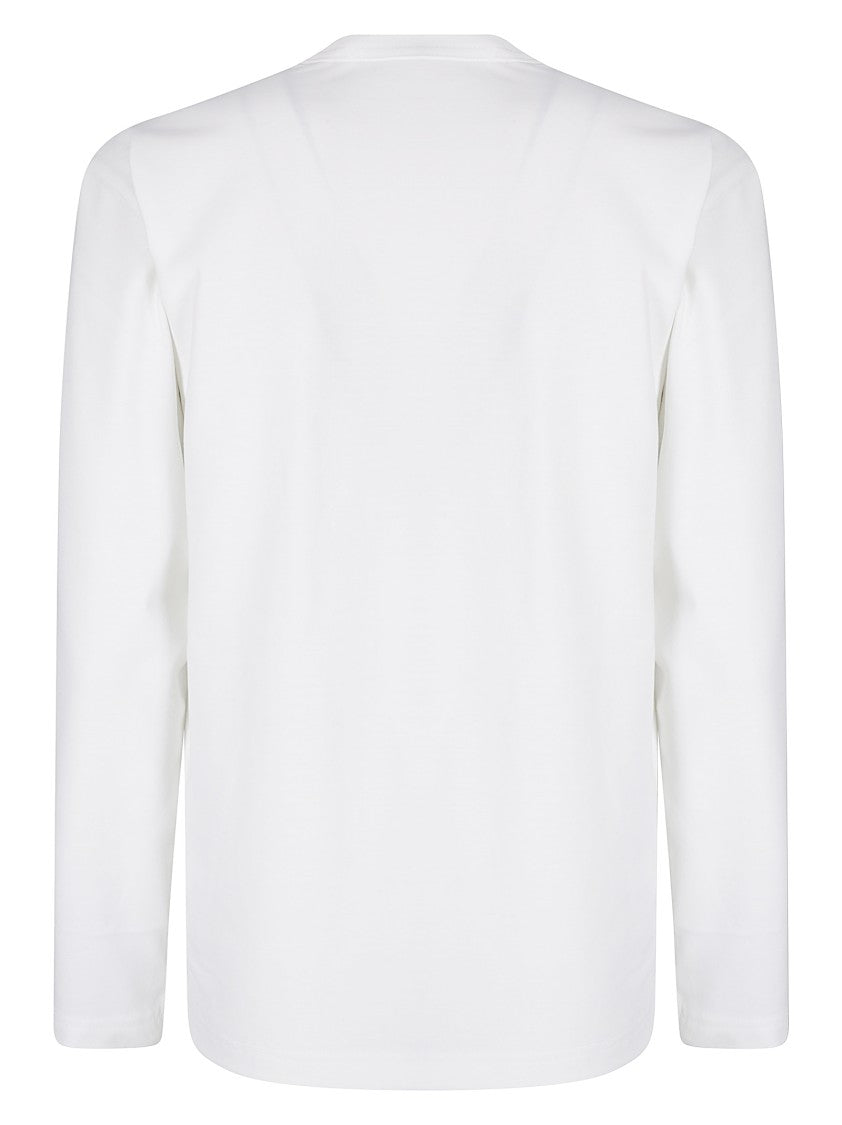 Comme Des Garçons White Longsleeve Top With Flap Pockets