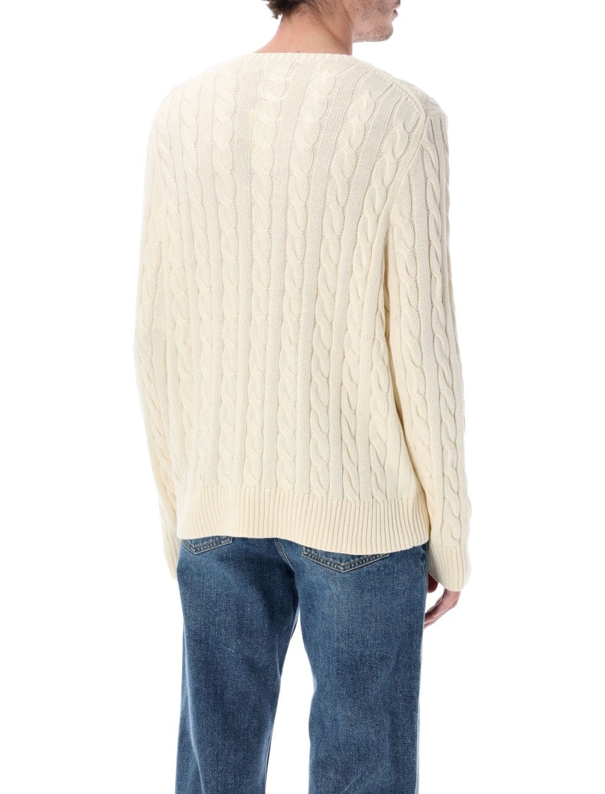 Polo Ralph Lauren Cable-Knit Sweater With Iconic Embroidery