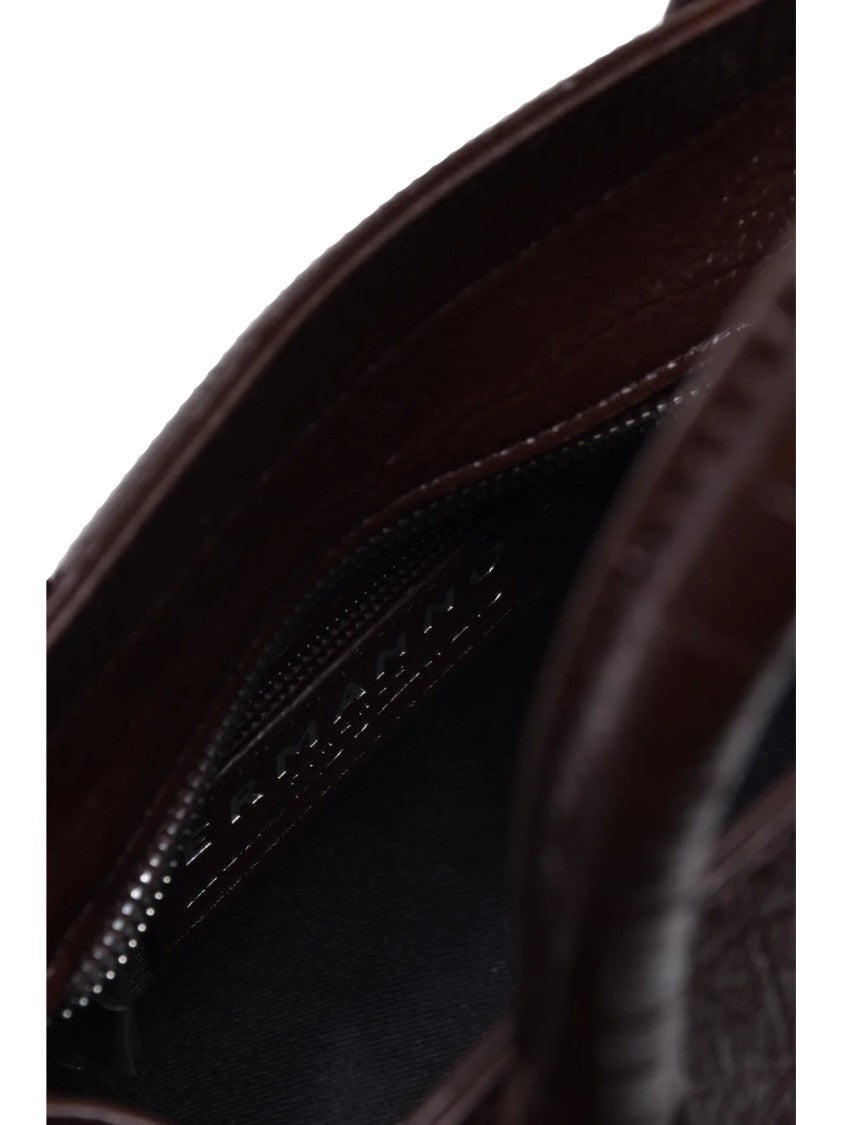 Ermanno Firenze Crocodile-Embossed Vienna Satchel Handbag